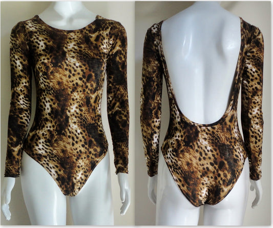 Bodysuit brow animal print